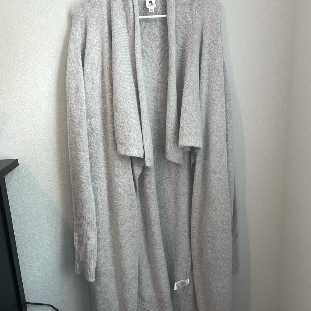 Super soft long grey cardigan